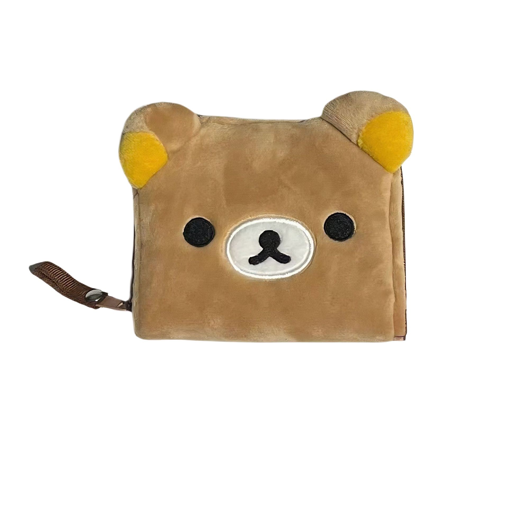 designer Japanese Style Cute Plush Rilakkuma Wallet for Women, Student Short Zipper Multi-Card Slot Bank Card Coin Purse