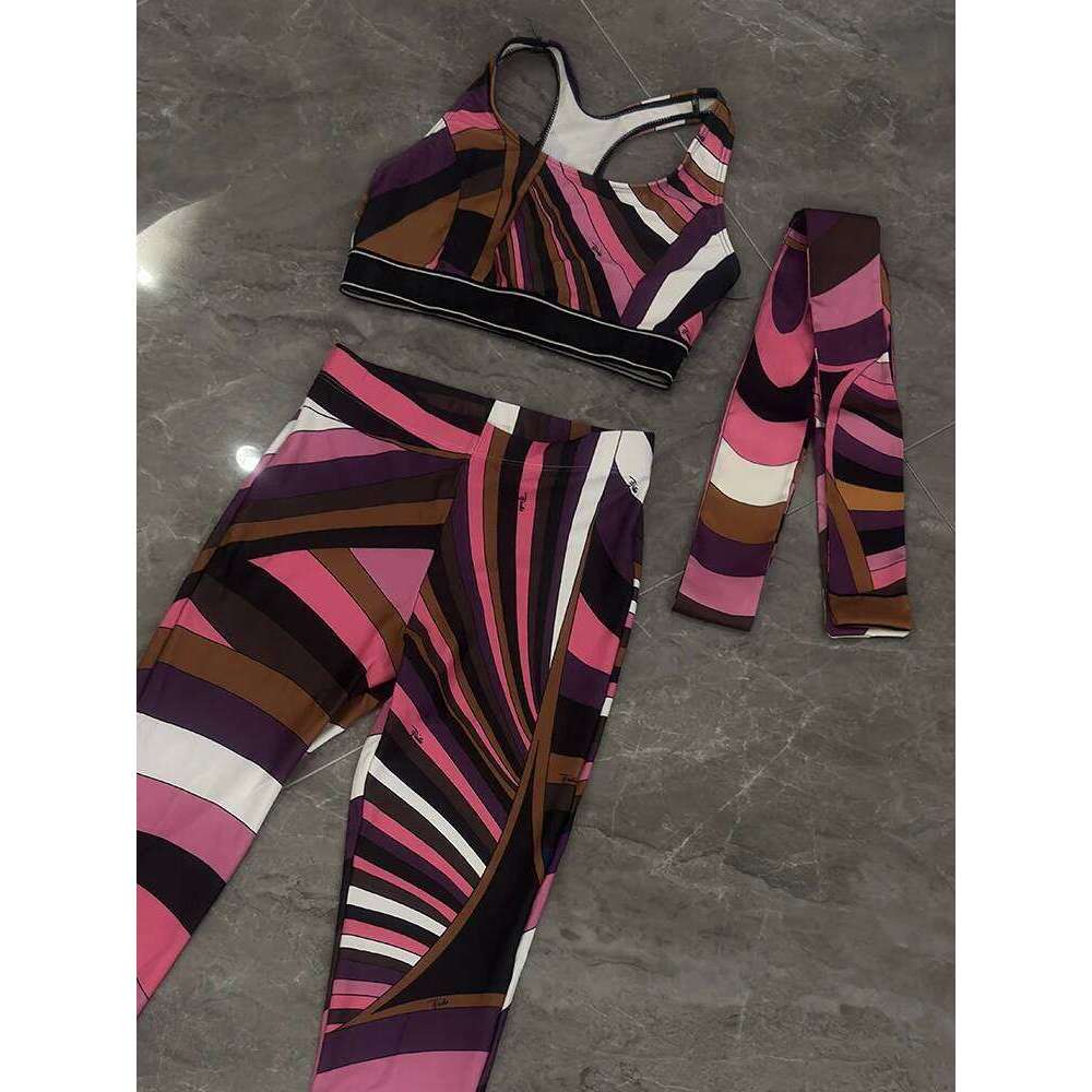 Faishon Design Lady Scarf Bikini Set Designer Brand 3 Pieces Tank Swimsuits Sexy Yoga Sets