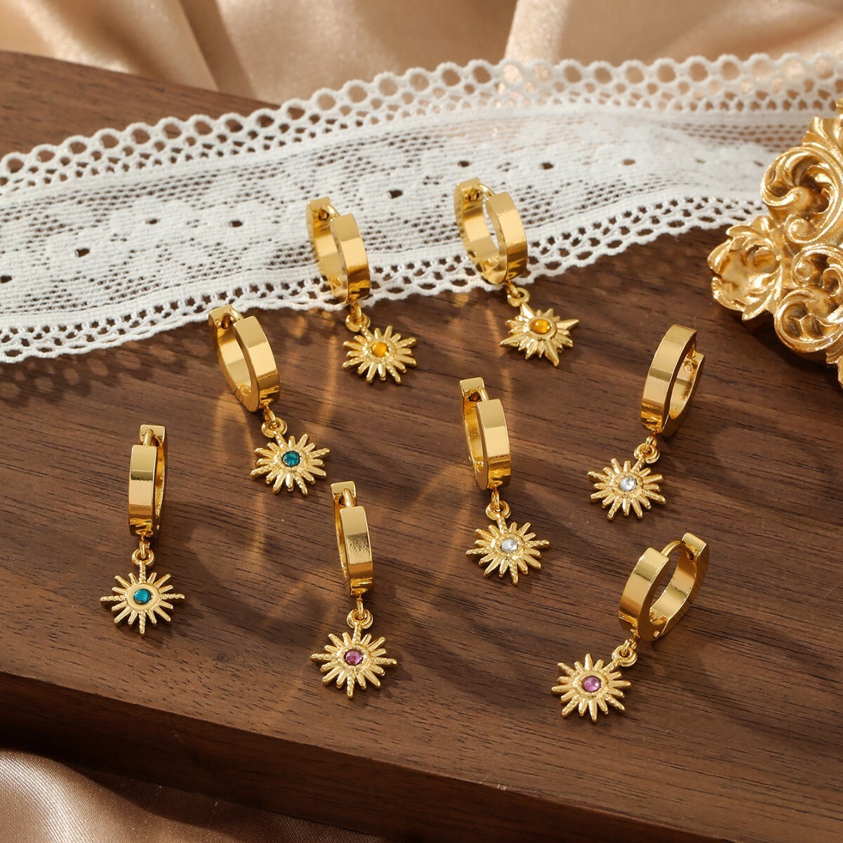 Zircon Earrings Ins High-end Sense Personality Simple Versatile Ear Jewelry