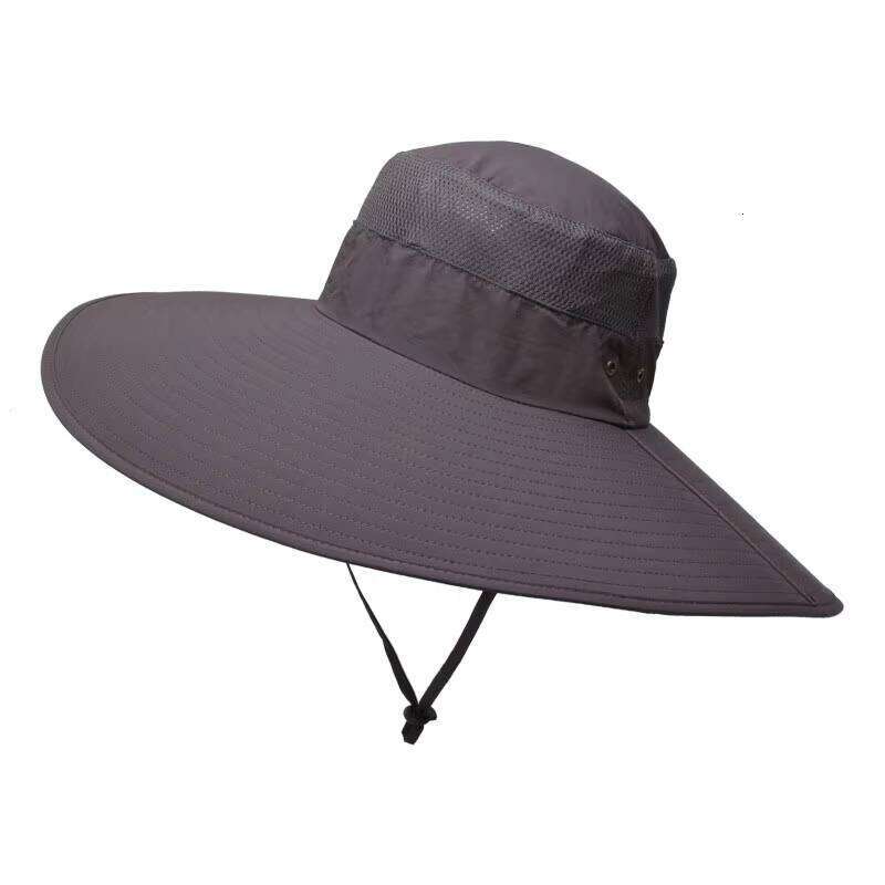 Wholesale Custom Outdoor Summer Travel Breathable Sun Protection Super Wide Brim Cooling Nylon Fisherman Bucket Hiking Hat