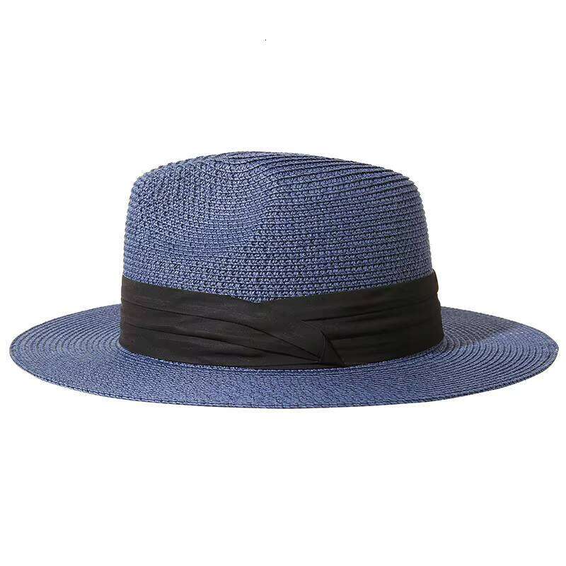 2024 High Quality Men Women Summer Beach Wide Brim Sun Hats Custom Embroidery Panama Straw Hat