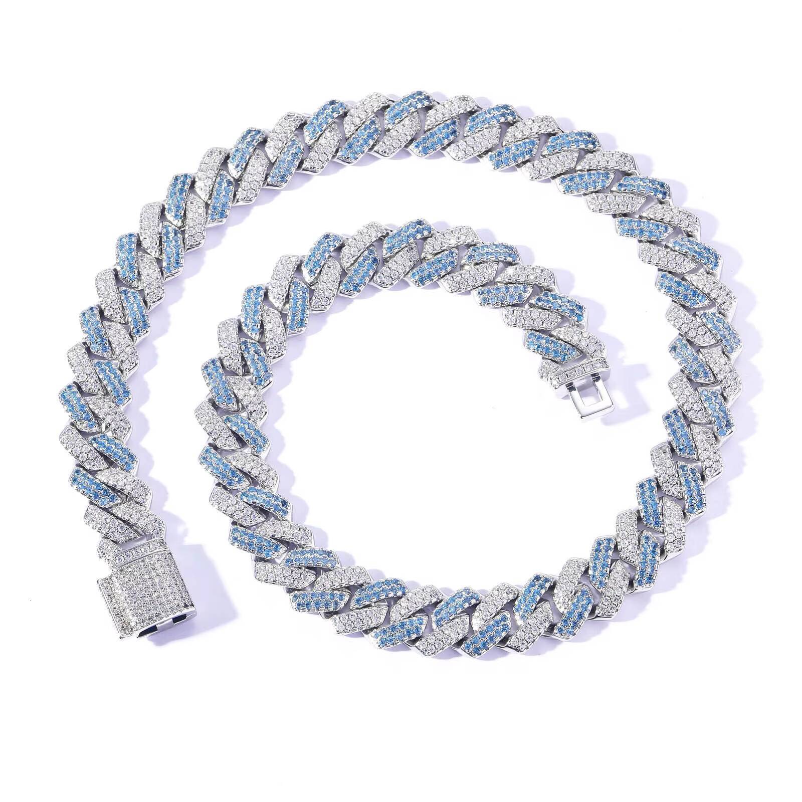 BES 20 Various Sizes Hip Hop Ice Cold Men's Clothing Miami for Young Men Pearl Cuban Chain Necklace Accessories