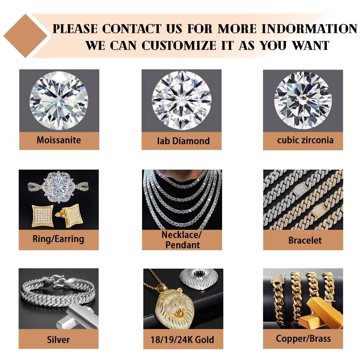 Rare 8mm -20mm Sier Gold Plated AAAAA Zircon Rap Singer Jewelry Hip Hop Miami Brass Cuban Chain