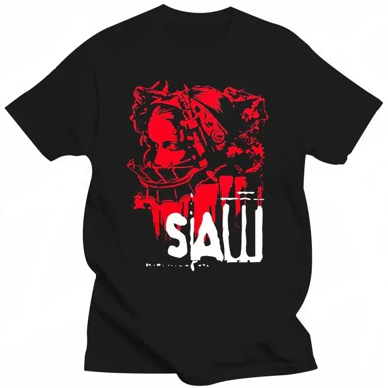 Movie SAW Horror Head Torture T Shirt Men Women Fashion Cotton Designer T-shirt Vintage Clothes O-Neck Tees Horror Harajuku Tops 2025 New