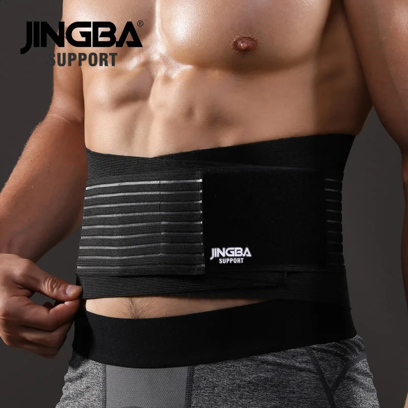 JINGBA SUPPORT Men Waist Trainer Support Sauna Suit Modeling Body Shaper Belt Weight Loss Cincher Slim Faja Gym Workout Corset 250523