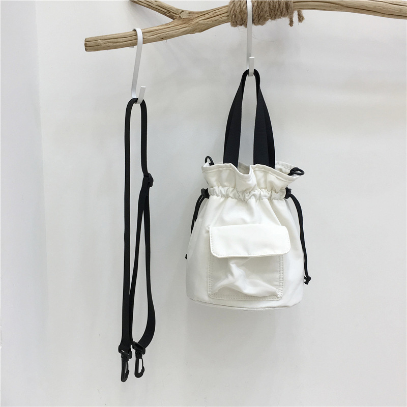 This Season 2023 New Nylon Fabric Drawstring Bucket Lightweight Versatile Casual Bag