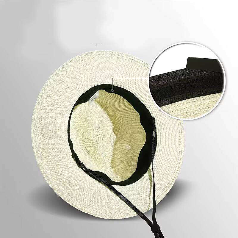 2024 High Quality Men Women Summer Beach Wide Brim Sun Hats Custom Embroidery Panama Straw Hat