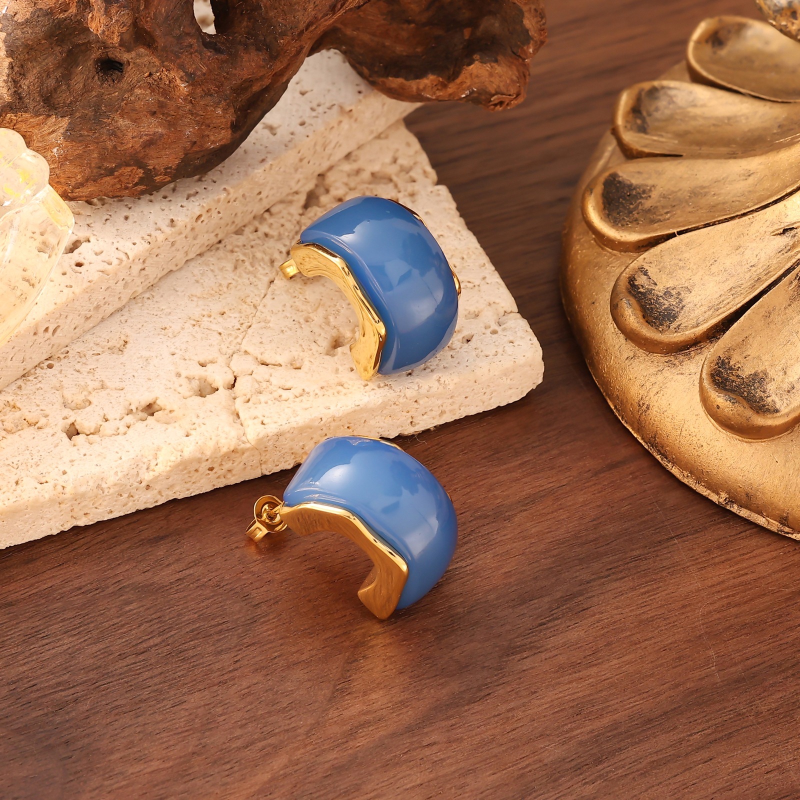 Autumn Winter Elegant Round Face Earrings Clips Non-Pierced Ear Studs Fashion Versatile