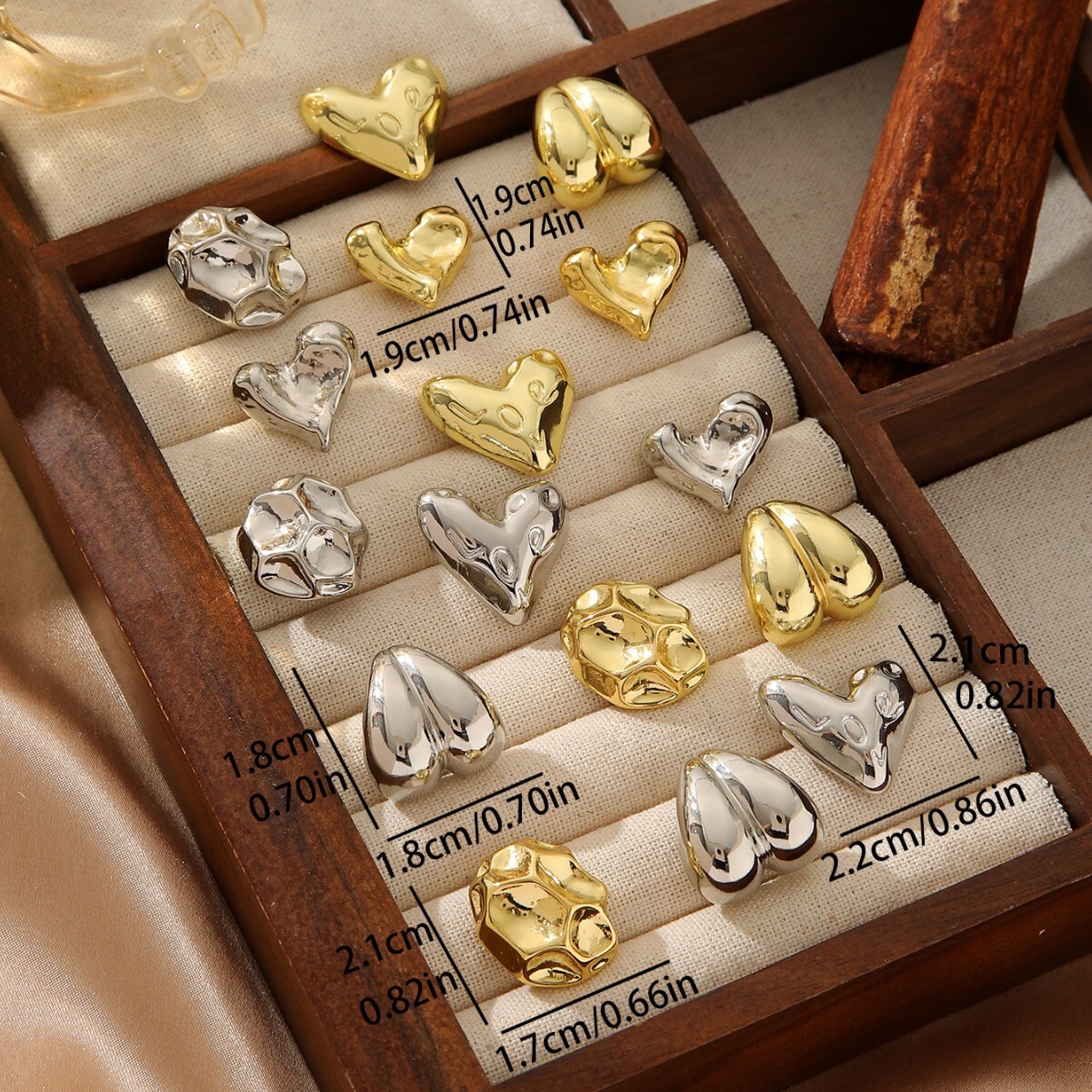 Titanium Steel Design Sense 3D Peach Heart for Women Non-Fading Gold-Plated High-End Earrings