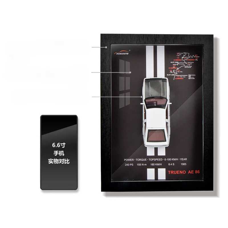 1 32 911 LP780-4 VEYRON Camaro AE86 Lykan photo frame hanging painting alloy car model 3D stereoscopic collection Free shipping
