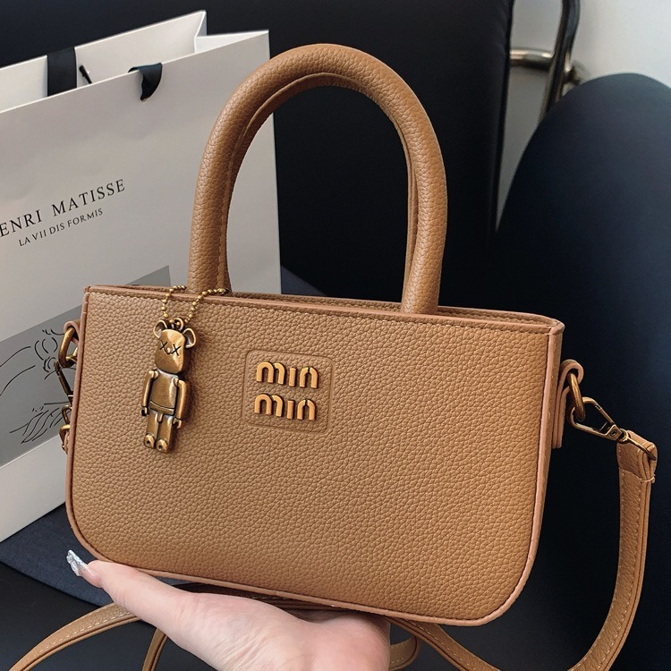 Designer Bag Shoulder Versatile Black Large Capacity Rhombus Outdoor Leisure Work Adjustable Strap Woman S Textured Crossbody
