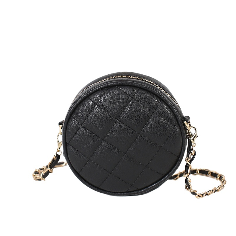 designer 2025 Spring/Summer New Mini Phone Bag Round Bag Korean Style High-end Quilted Chain Shoulder Crossbody Small Bag for Women