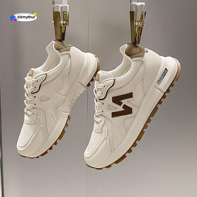 Versatile Thick-Soled White Sneakers New Summer Sports Lightweight Casual Breathable Women's Dad Shoes ddmythur