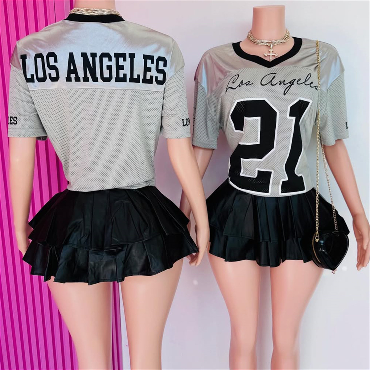 Designer T Shirt New Cross Border Fashion Street Print Color Block Loose Casual Short Sleeve Top V Neck Sports Style T Shirt Women S Clothing Essentia
