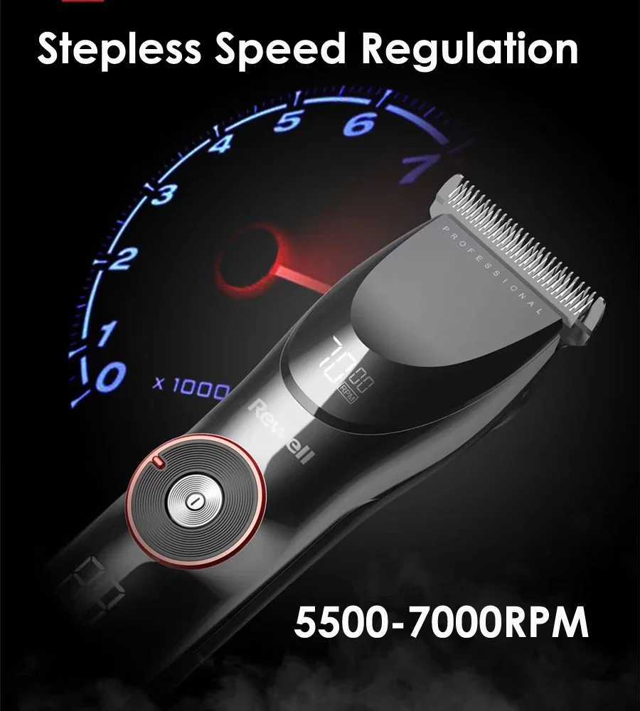 Rewell F29 Professional Hair Trimmer Men Electric Hair Clipper Steel Cutter Barber Salon Hair Cutting Machine 3500mA Battery S2562
