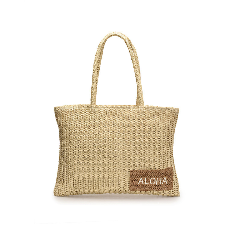 Free Shipping Designer Bag Small Fresh Weaving Seaside 2025 New Vacation Shoulder Literary Style Commuter Tote Women's Bag