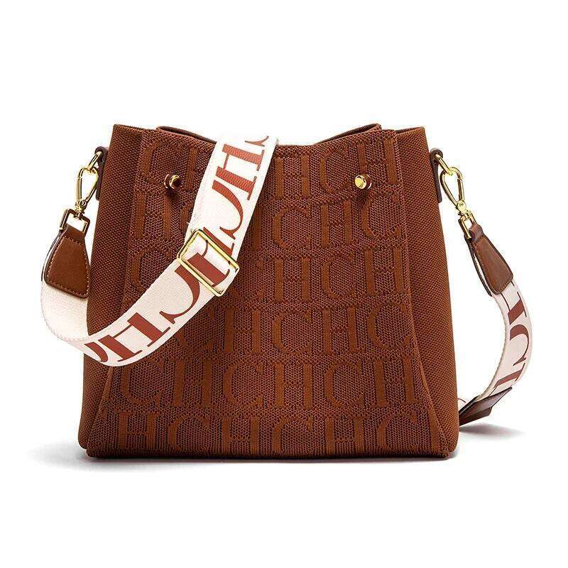 CH Elegant Sense Letters Drawstring Design Brand Fashion Casual Hundred Women's Bag Crossbody