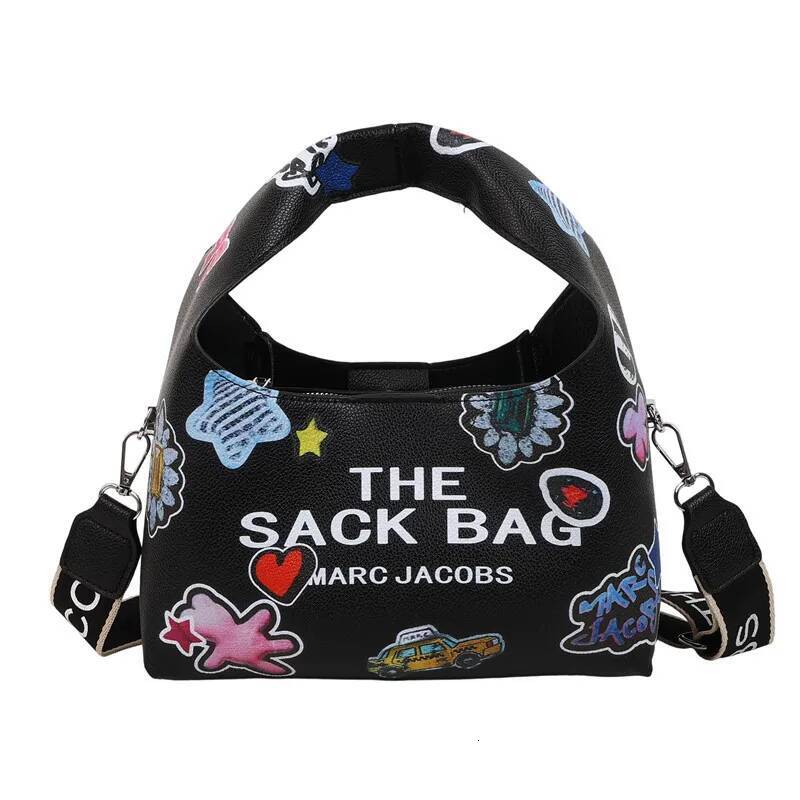 2025 New Large Capacity Bucket & Basket Bag - Portable, Shoulder/Crossbody/Handheld, Simple Letter Print, Retro Style