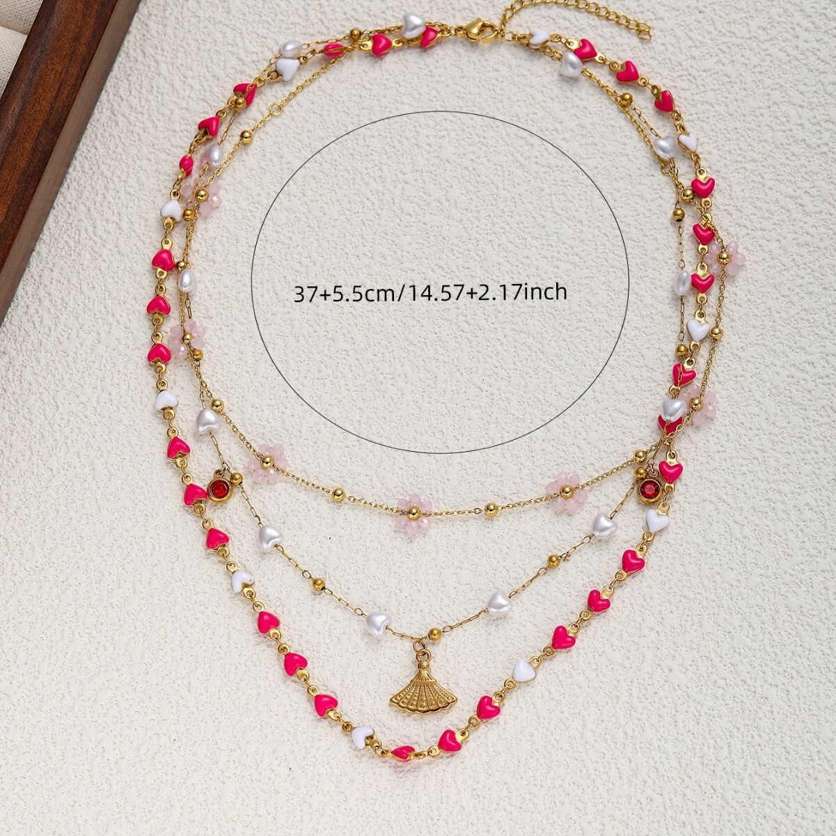 Colorful Crystal Pendant for Women Sweet Cool Ins Style Imitation Pearl Cross Necklace