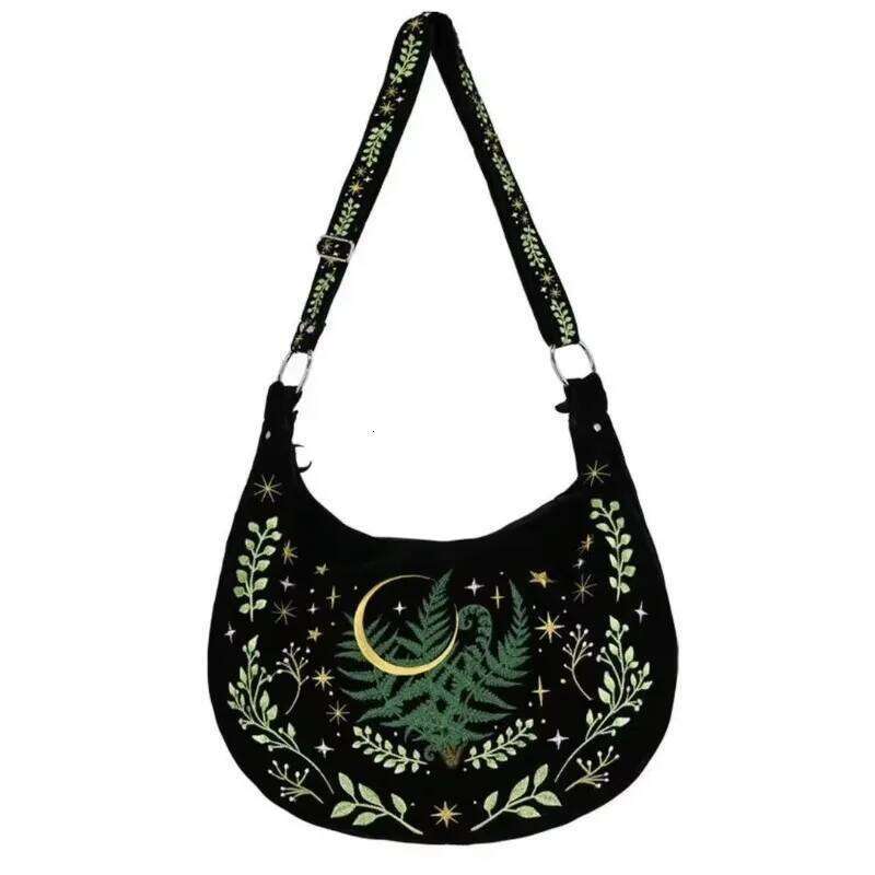 Women's Shoulder High Quality Gothic Embroidery Famous Brands Designer Crossbody Bag Large Capacity Exquisite Female Bags
