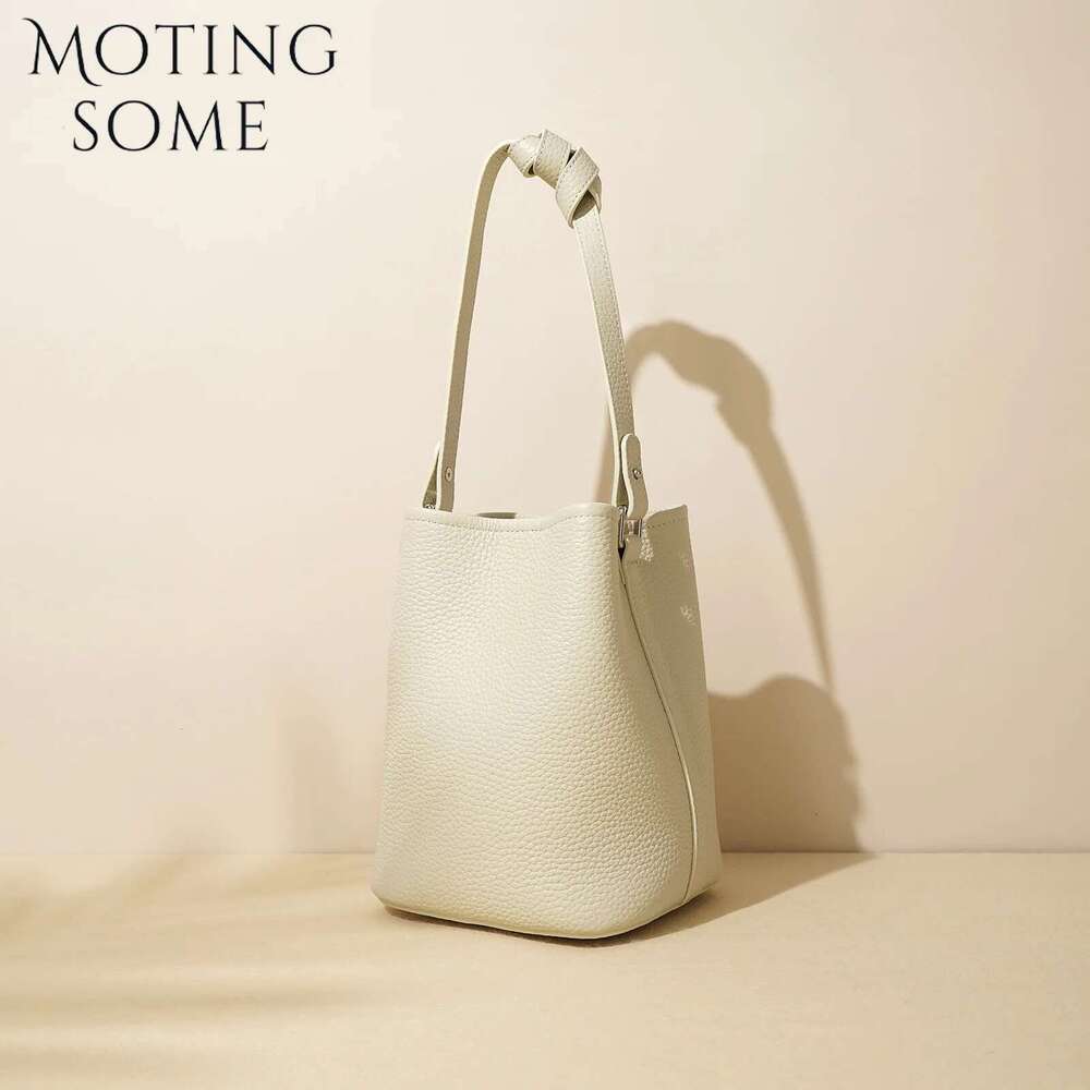 Motingsome Mini Shoulder Bucket Bags For Women Top Quality Cow Leather Handbag Small Casual Tote Cowhide Crossbody Bag 250514