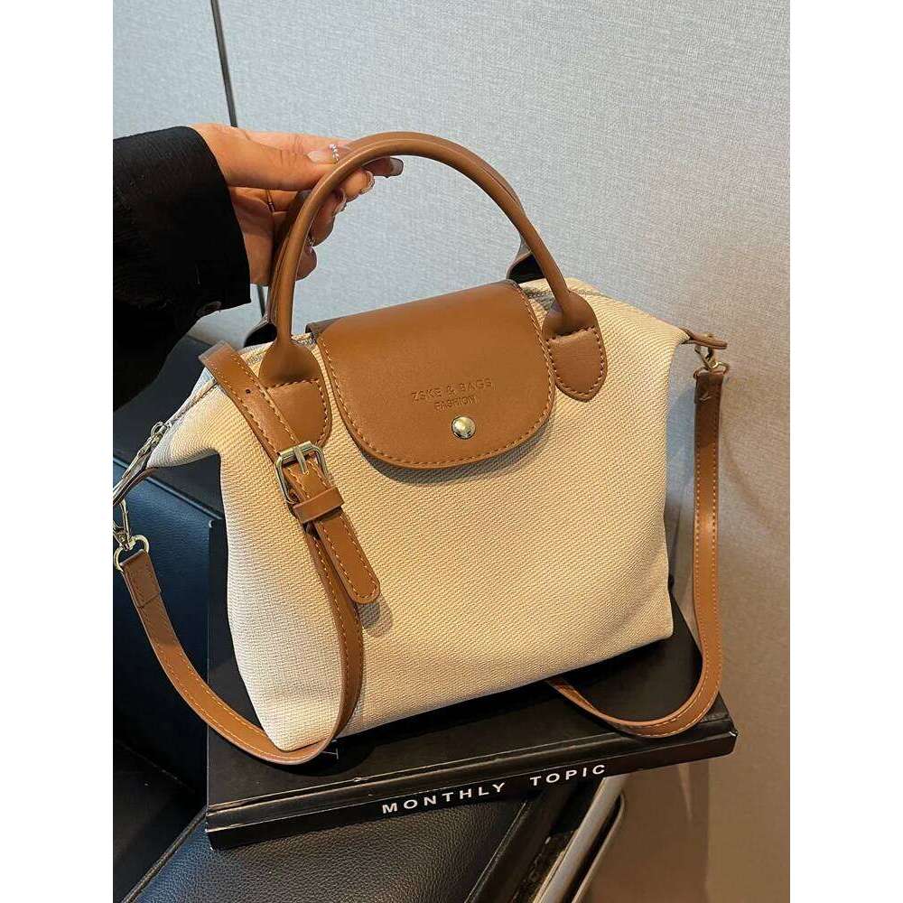 Fashion Commuting Bag For Women 2025 New Casual Canvas Crossbody Small Handbag And Purse Ladies Hand-Held Dumpling Bag