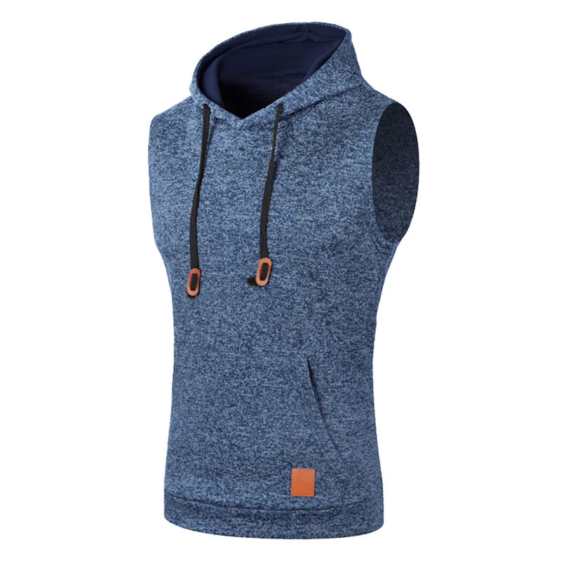 Mens Sleeveless Hoodies Fashion Casual Hooded Sweatshirt Men Bodybuilding Tank Top Sporting Shirt Waistcoat Vest Gym 250527