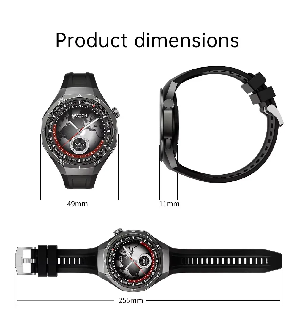 New For Huawei GT5 Pro Smart Watch HD AMOLED Screen NFC GPS Tracker Bluetooth Call Health Waterproof Smartwatch Men Women free shipping
