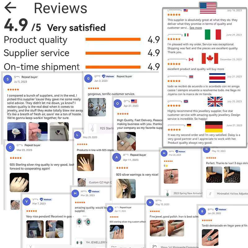 Wholesale Fashion 925 Sterling Silver Custom 0.8Ct Dvvs Moissanite Wedding Engagement Couple Finger Ring Design for Women