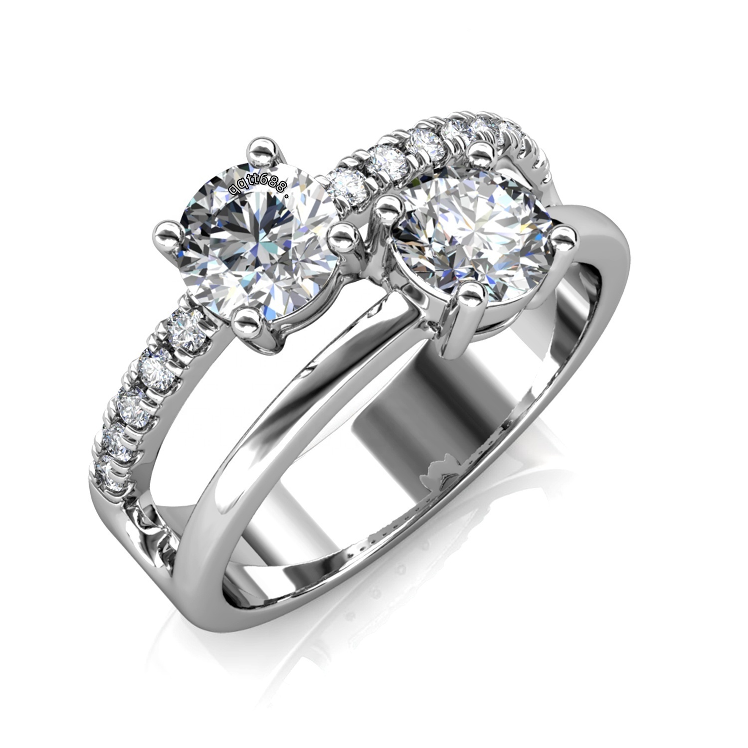 Perfect Brilliant Colorless Lab Diamond Jewelry Silver 925 S Stone Moissanite Wedding Engagement Ring Band Destiny Jewellery