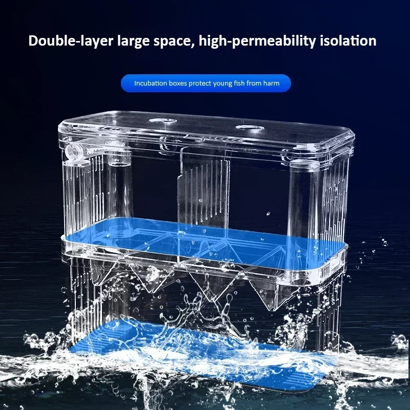 Acrylic Aquarium Breeding Isolation Box Double-layer Breeder Fish Tank for Protecte Shrimp Fishs Aquarium Breeding Supplies 250530