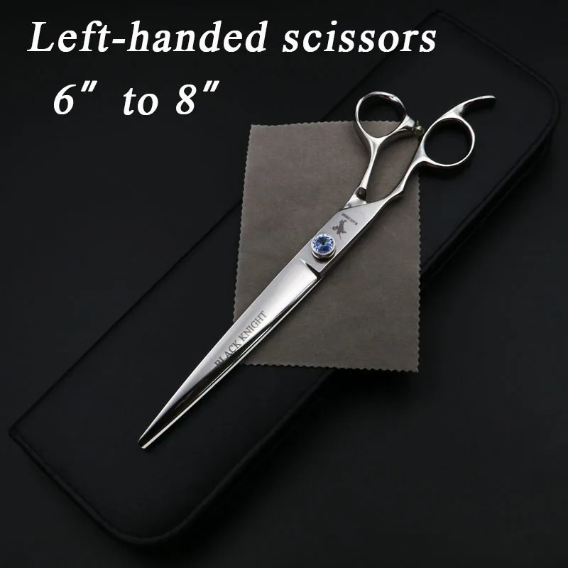 678 Inch Black Knight Professional Hair Scissors Left Handed Scissors Barber sets Shears Hairdressing Salon Tools 250530