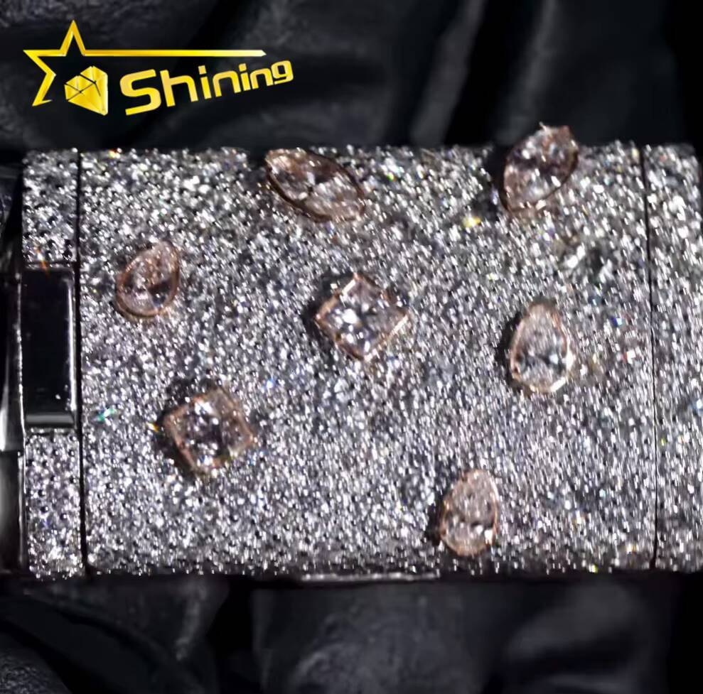 New Design Fashionable Personal Men's Jewelry 18mm S Iced Hip Hop Fancy Cutting Laboratory Carbon Silica Miami Cuban Chain