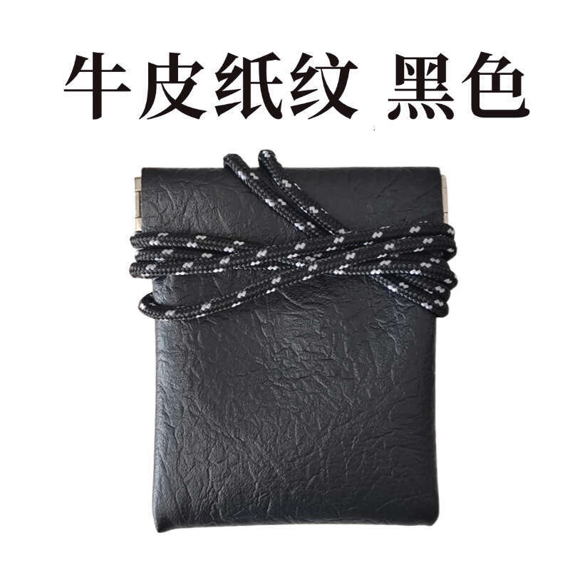 Unisex Neck Hanging Earphone Key Bag Small Storage Wallet PU Leather Card Holder Novelty Mini Coin Purse