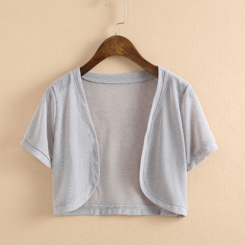 K902 Summer cardigan small shawl women summer chiffon sun protection clothing air conditioning shirt thin small waistcoat large size versatile short o