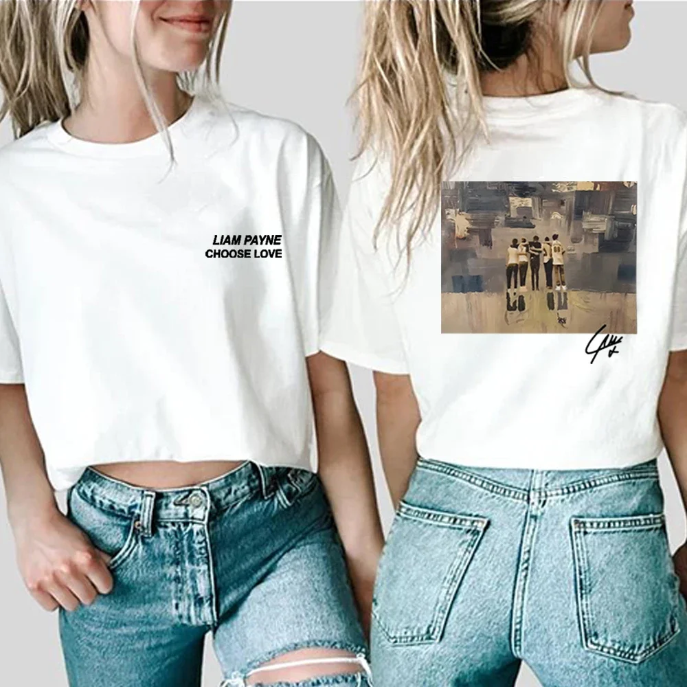 Liam Payne Choose Love 2 Side Printed Designer T-Shirts Vintage Liam Payne Tribute Shirt Aesthetic Clothes Unisex Short Sleeves Tops 2025 New