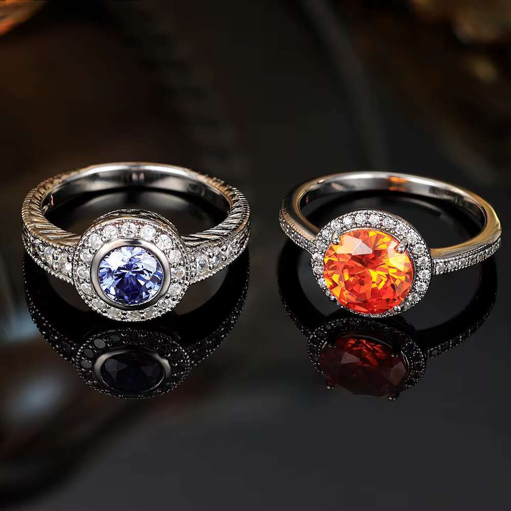 Grace Luxury Trendy 925 Silvers Tanzanite Zircon Gemstone Jewelry Rings Custom Engagement Rings for Men