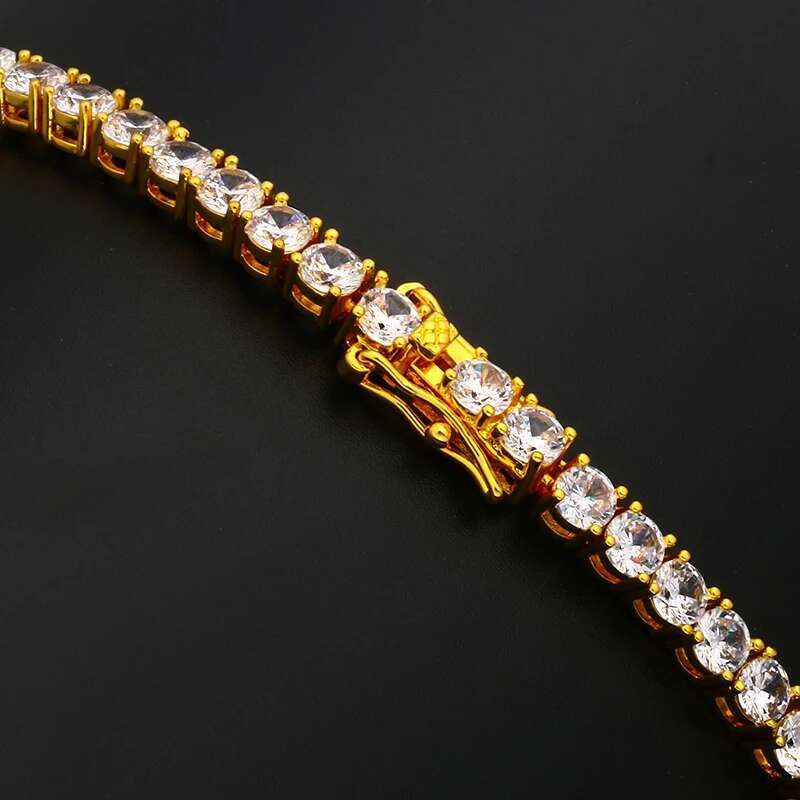 iceoutbox 3mm 4mm 5mm 8mm tennis chain bling aaa zircon 1 row tennis necklace copper men hip hop jewelry 1630inch dropshipping