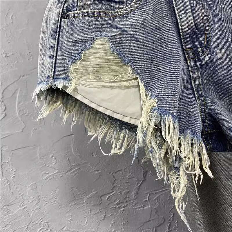 Denim Shorts Jeans Shorts Women S Slim Fit Distressed Pocket Tassel Frayed Vintage Color Denim Shorts Sexy Low Waist A Line Hot Pants Ripped Short Jea