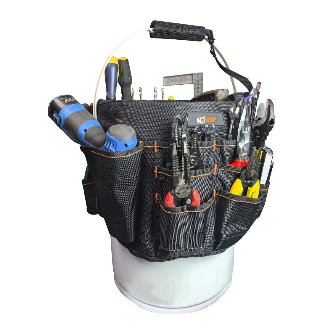 Multifunctional bucket bag, large capacity tool kit, electrician maintenance special waterproof and wear-resistant handbag