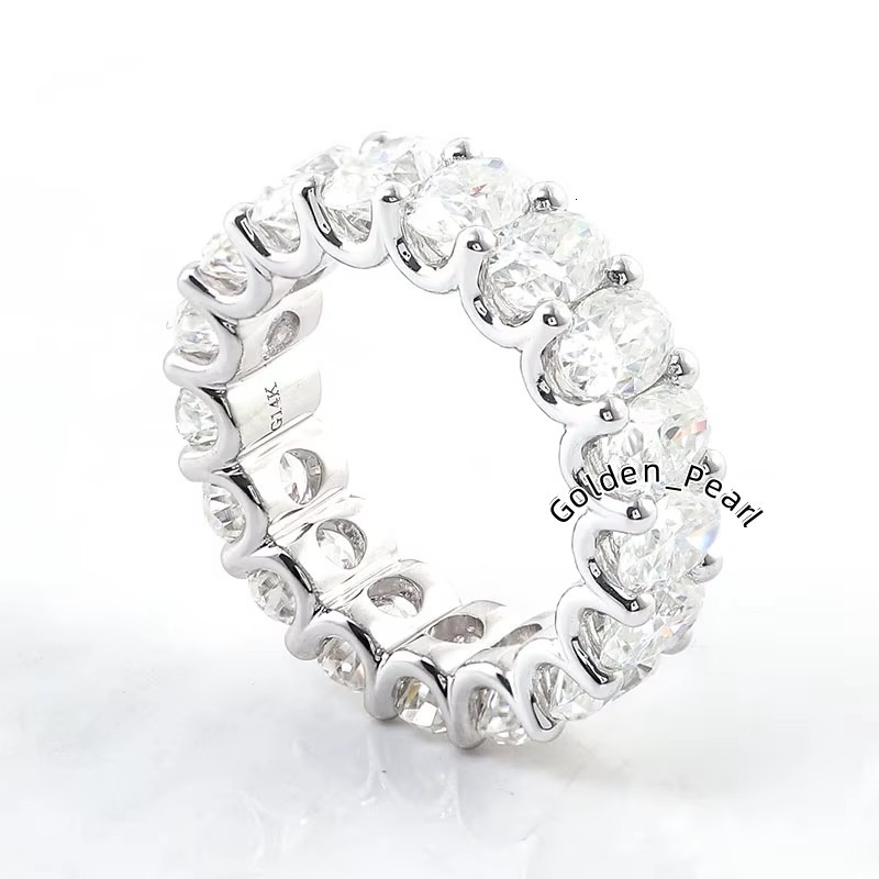 High Quality 18K Gold Plated Moissanite Engagement Ring Unique Vintage White Gold Jewelry for Weddings Gifts Parties