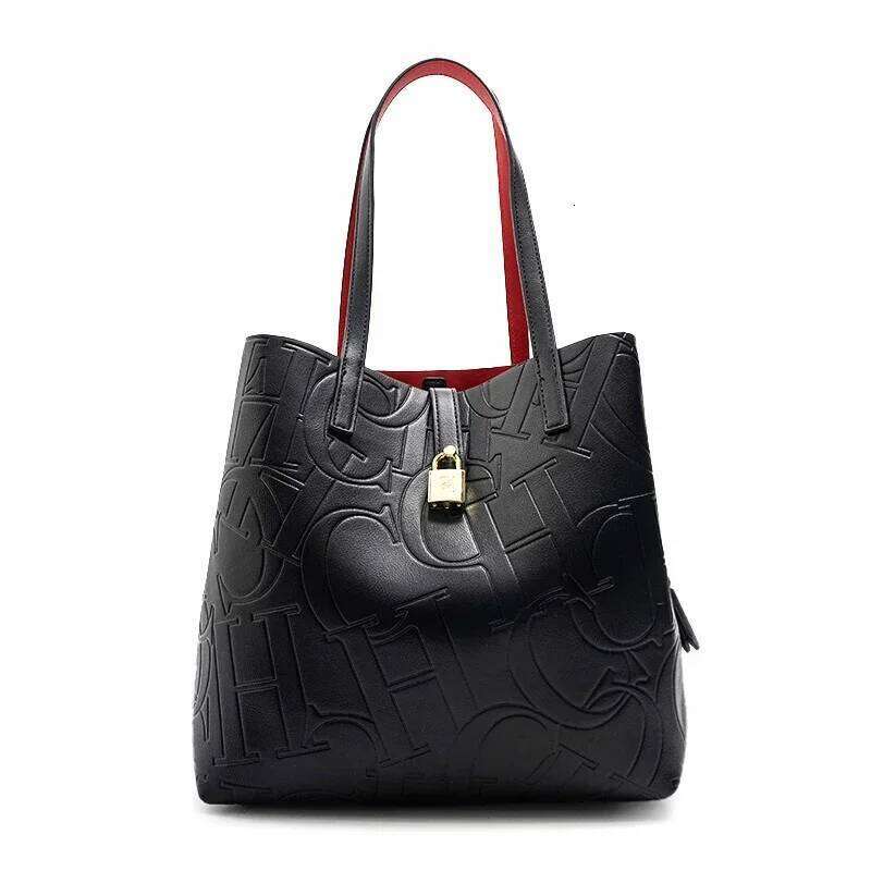 CH Multifunctional Fashion Crossbody Large Capacity Minimalist Style Women's Tote Bag Monogram Print Design Carrying Case