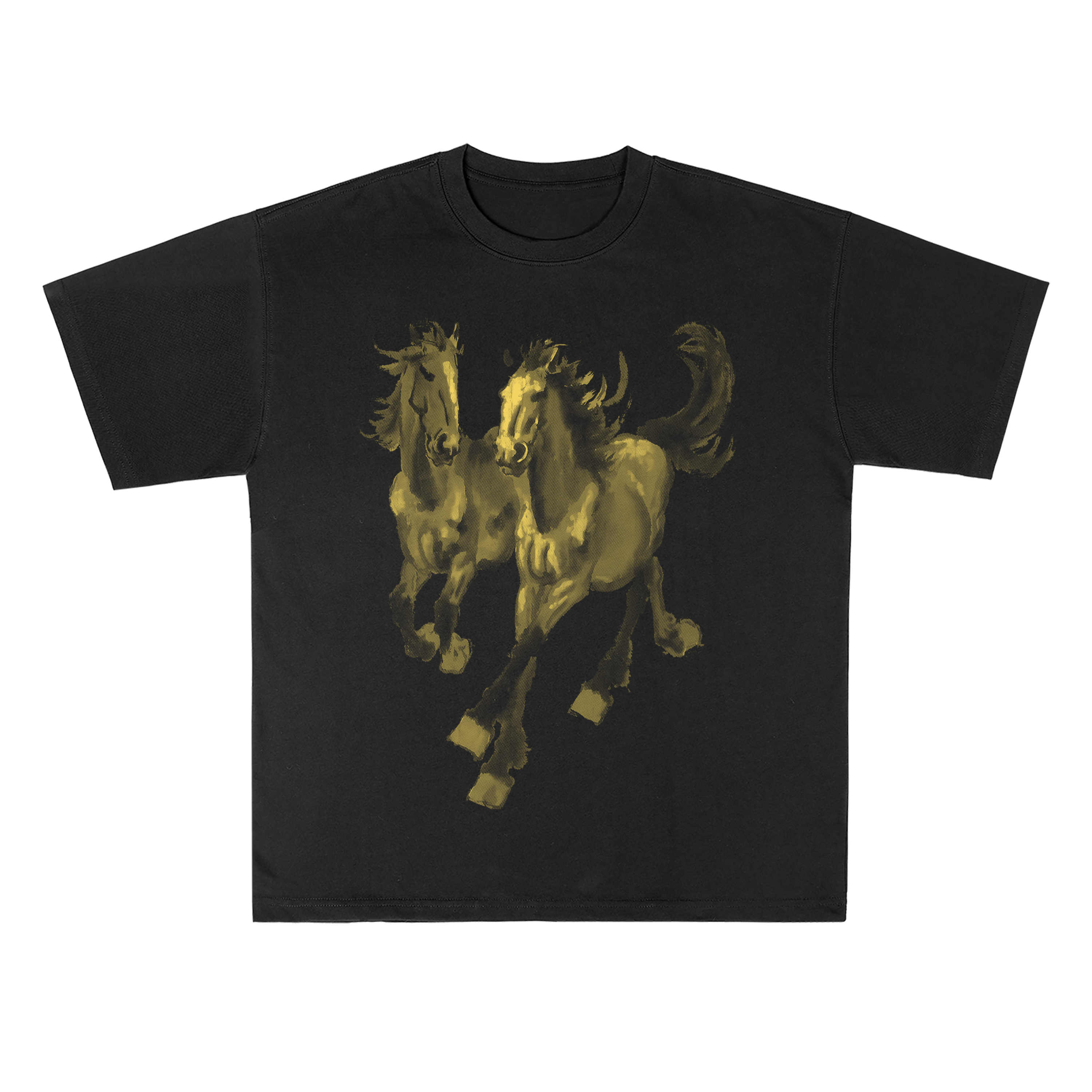 T-shirt men's top designer cotton T-shirt golden fine horse strike short sleeved clothing high-quality fashionable T-shirt