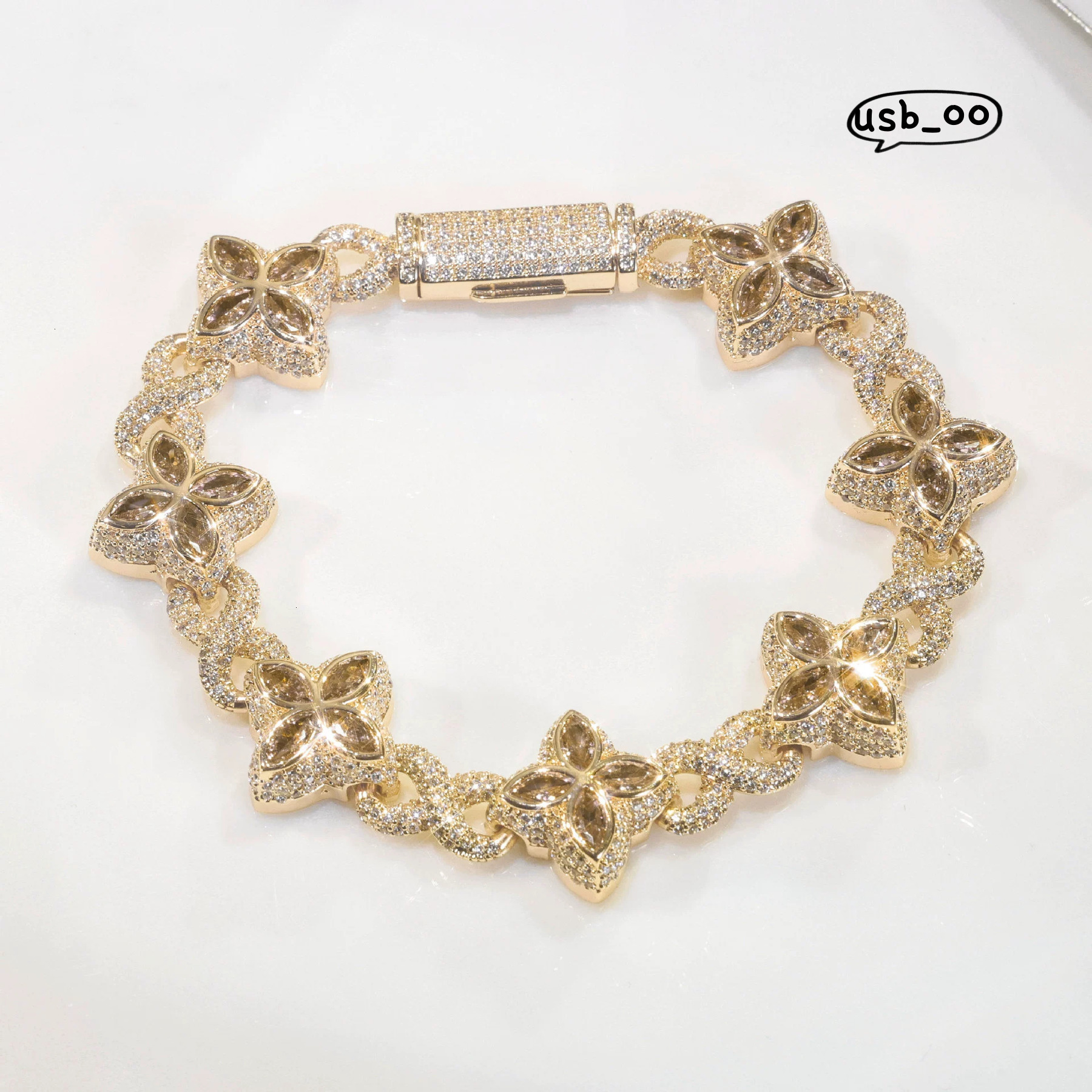 Hip-hop style Miami Cuban chain VVS Moissanite cross infinity symbol necklace unisex