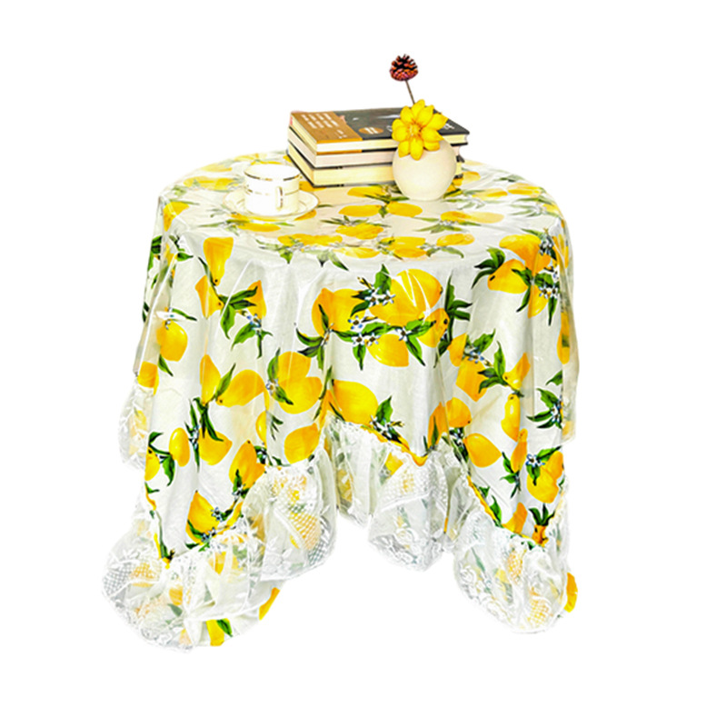 A620 light luxury tea table square tablecloth lace ruffle afternoon tea sun room sea view room pure cotton non-slip decorative cloth