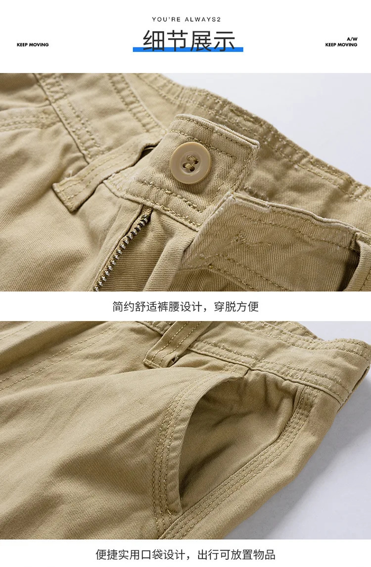 Summer mens fashionable multi pocket workwear shorts thin casual fashion mens casual shorts military shorts 250530