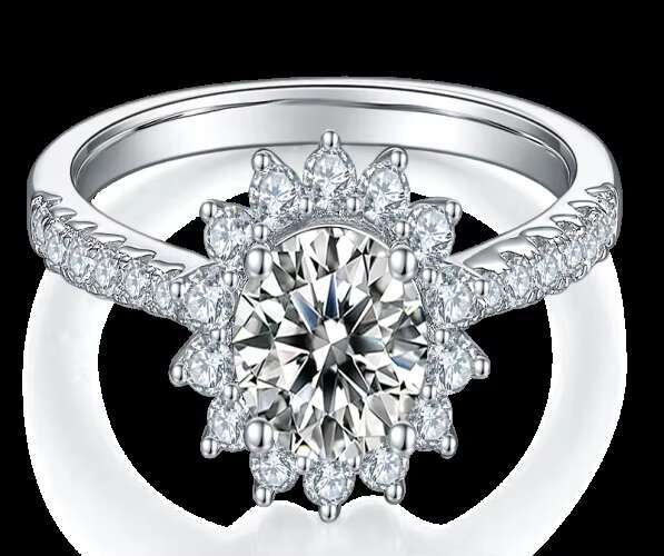 Silver 925 Moissanite Ring Fine Jewelry Sets Rings Light Fashion Necklaces Gems Earrings Stainless Steel Body Jewelry Findings