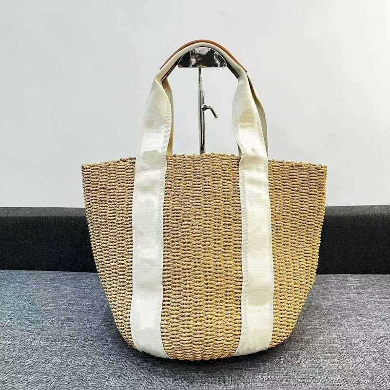 Straw Beach Tote Woven Straw For Women Large Capacity New Versatile Shoulder Vacation Beach Commuter Bucket Bag Crossbody Bag