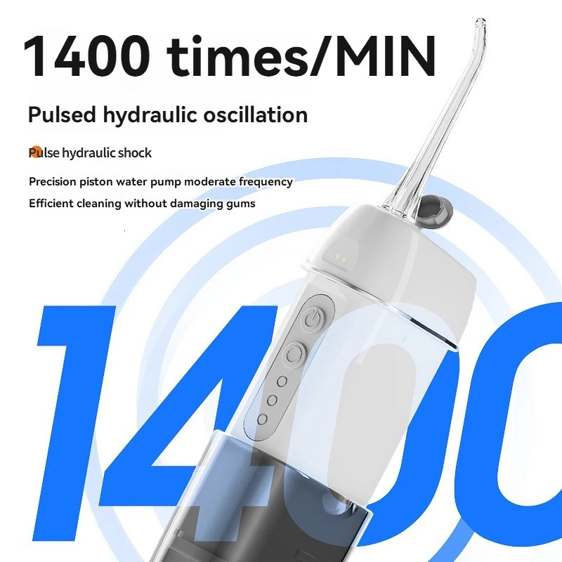 1PC Water Floss Oral Irrigator Rechargeable Portable Dental Water Jet Home Travel Electric Tooth Cleaning Device 250530