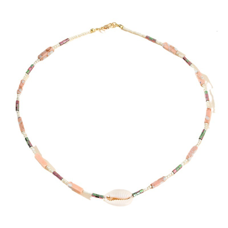 Shell explosive rice stone, shell bead necklace, versatile necklaces, accessories for women